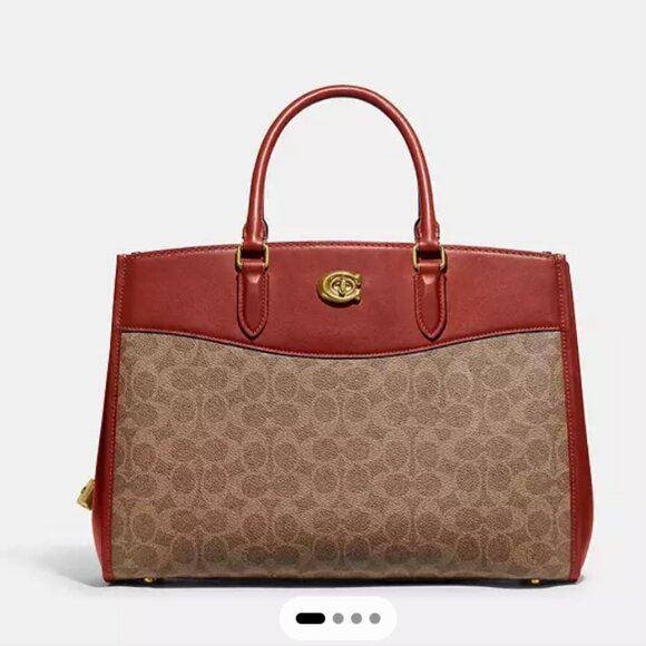 Coach Authentic CC Signature Brooke New Carryall Handbag - Picture 11 of 16